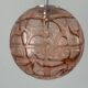 Pink pendant lamp made of hand-blown glass by Doria Leuchten, 1960s Germany.