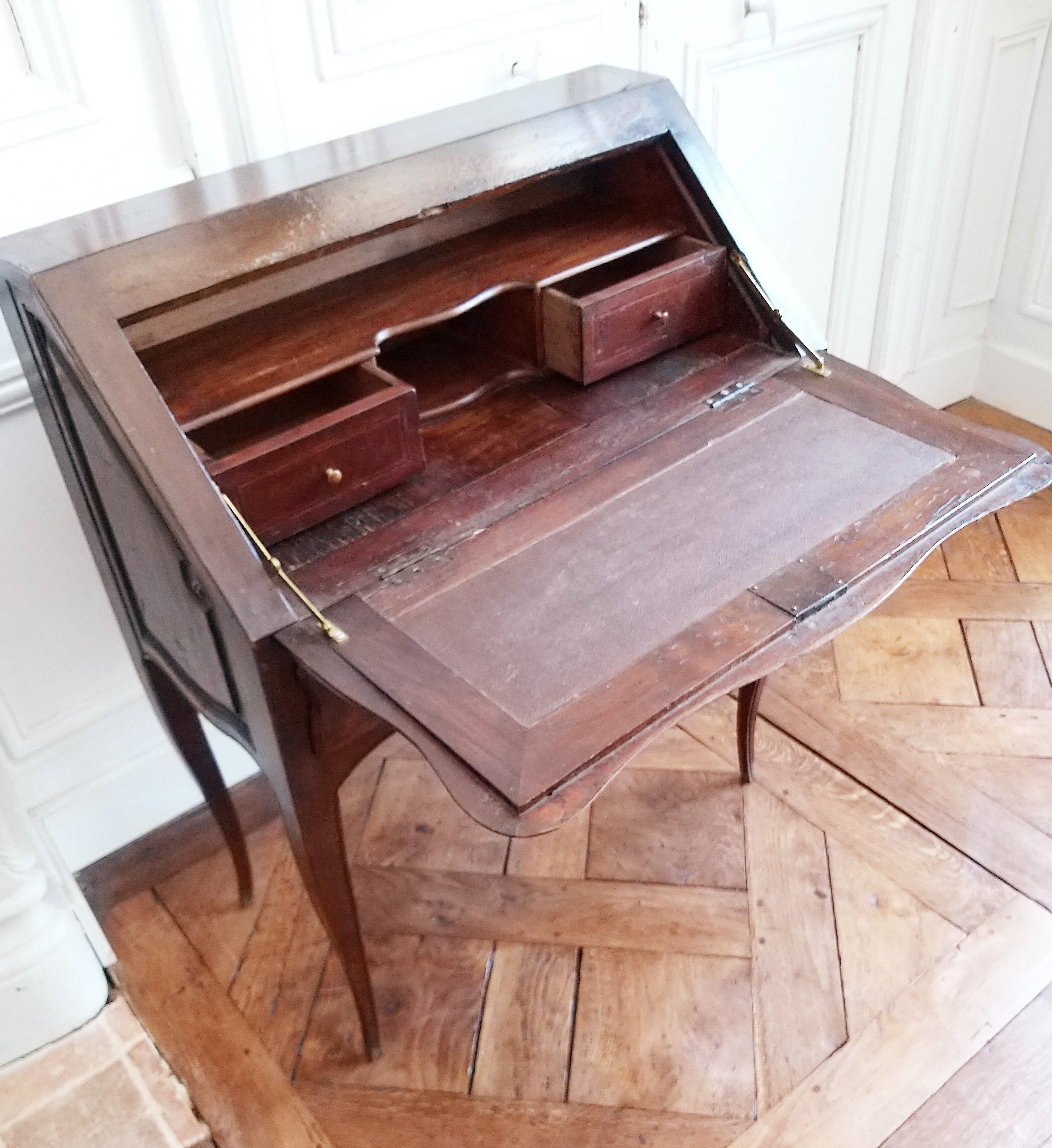 Louis XV style mahogany style writing desk