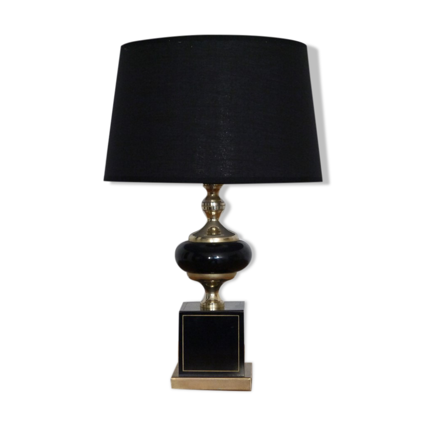 Vintage metal and brass lamp 1970