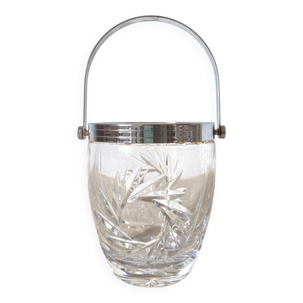 Seau à glaçons en cristal ciselé