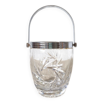 Seau à glaçons en cristal ciselé