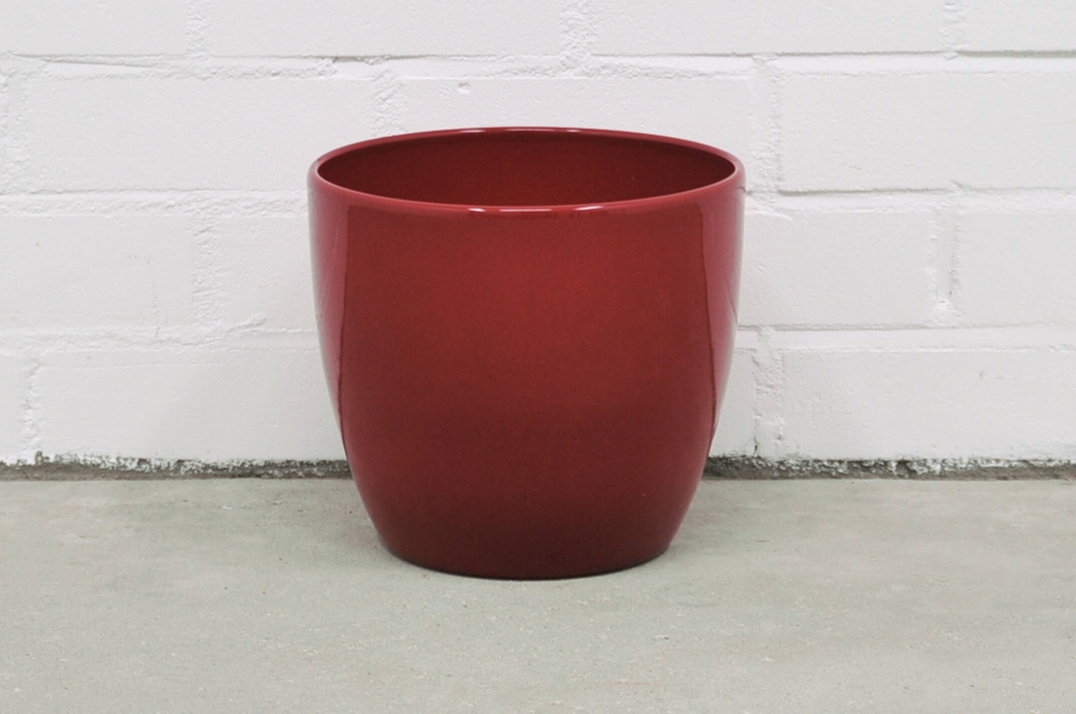 burgundy red flower pot