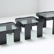 Nesting tables in black by Gianfranco Frattini for Cassina Italy