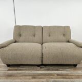 70s modular sofa with three seats in fabric
