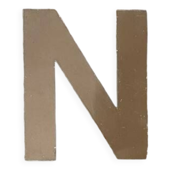 Letter "N" from vintage metal sign