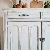 Parisian sideboard doors renovated pale green