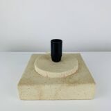 Red stone and fibreglass lamp, vintage