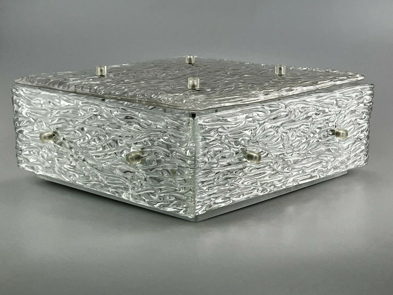 1960s lamp ceiling lamp Plafoniere Kalmar Franken Ice Glas Design