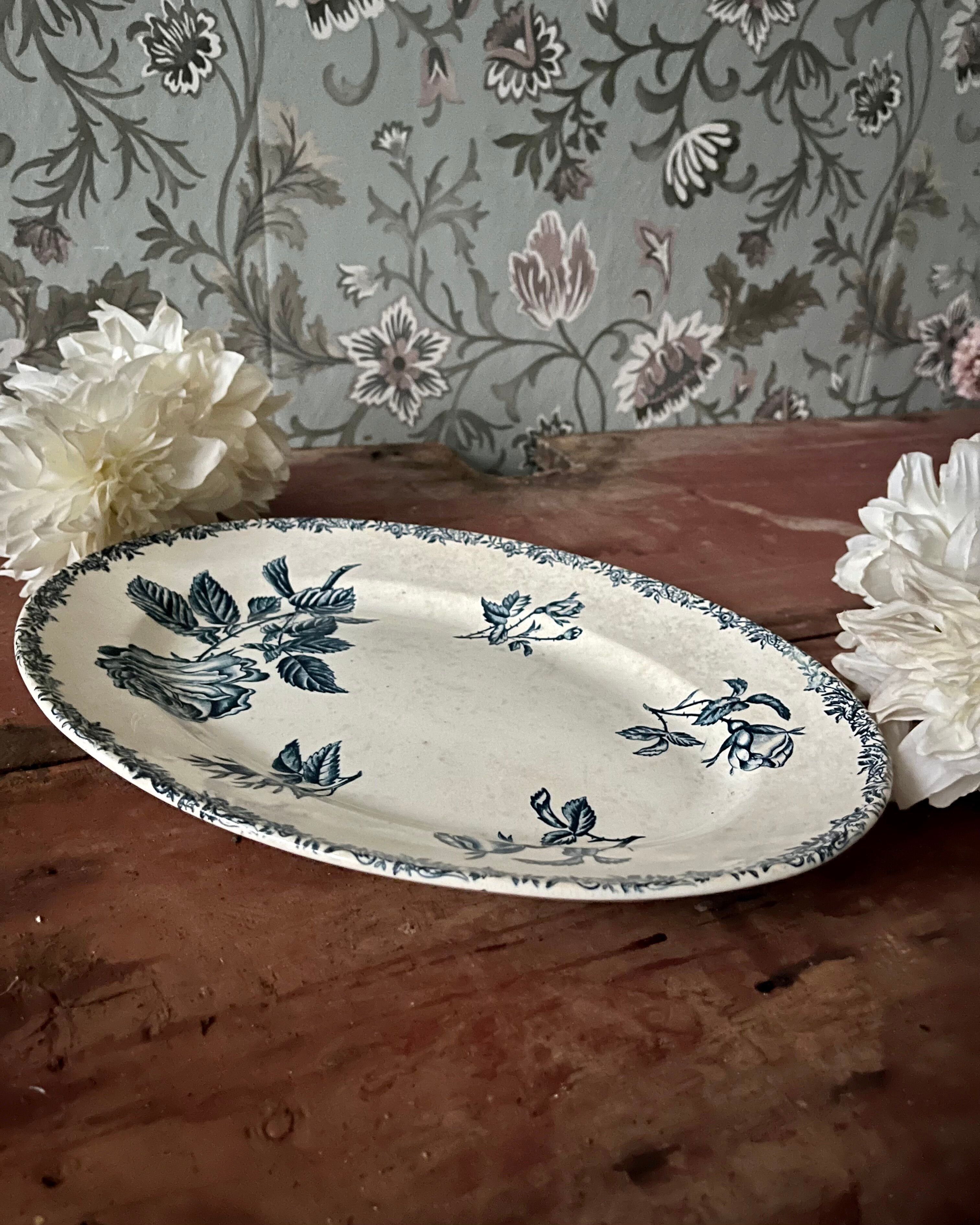 Oval ironstone plate