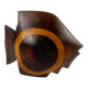 Small statue of a fish in exotic wood, mid-century modernism.