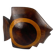 Small statue of a fish in exotic wood, mid-century modernism.