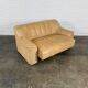 Swiss extendable 2-seater camel leather DeSede DS-44, 1970s.