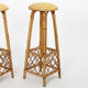 4 vintage rattan bar stools