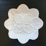 Assiette feuilles barbotine