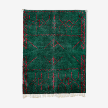 Tapis marocain moderne vert