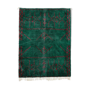 Tapis marocain moderne vert