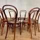 Set of 8 chairs in curved wood Art Nouveau, by Fischel Kohn