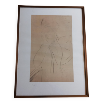Lithographie Modigliani numérotée signée