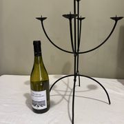 Sculptural chandelier in wrought iron