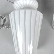 Vintage set of two postmodern Murano glass table lamps from 70s