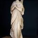 Sacred art: 19th century beechwood cherub statuette
