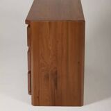 Elm wood chest of drawers by Luigi Gorgoni