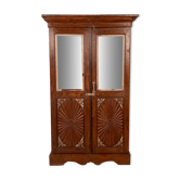 Ancienne armoire bibliothèque art déco en teck birman