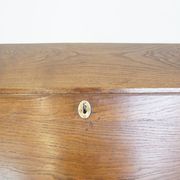 Antique English oak secretaire late 18th/early 19th century with stepped interior and working locks