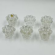 Set of 6 vintage flower candle holders by VMC Reims - 1960s