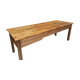 Solid oak farmhouse table, a drawer, vintage, early twentieth century.