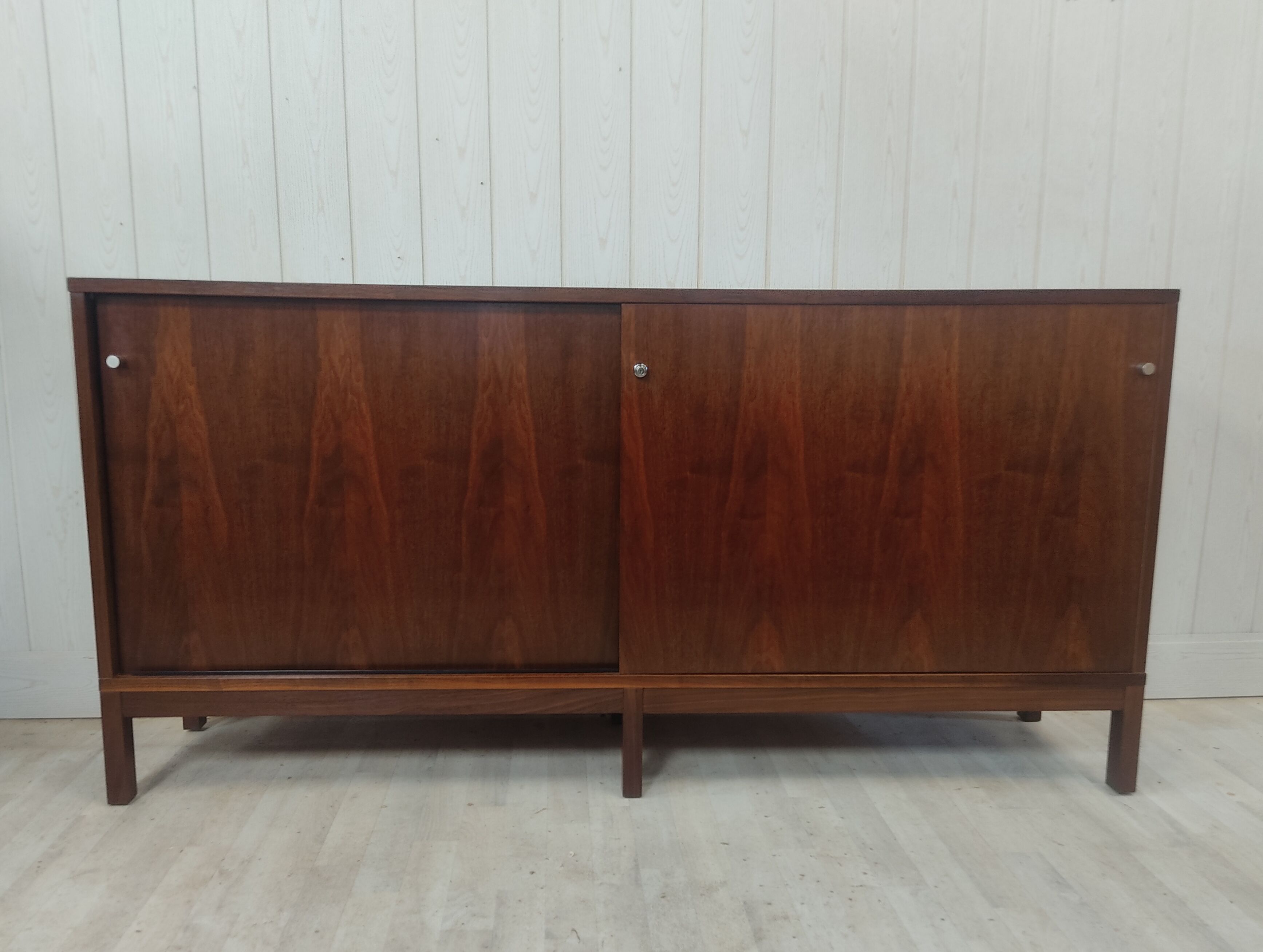 Vintage row walnut sliding doors