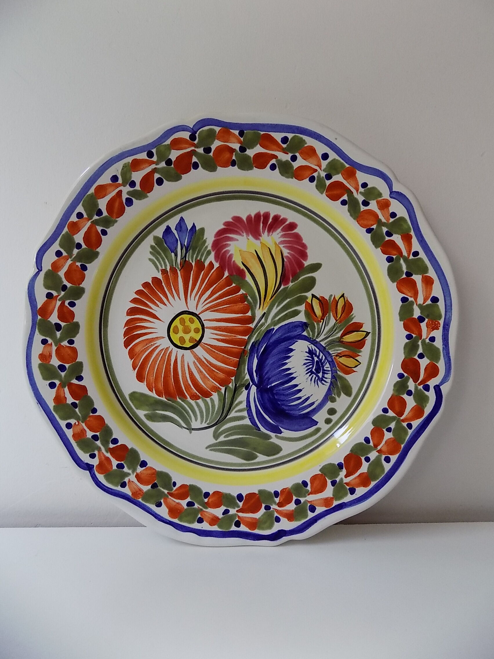 Numbered Henriot Quimper plate