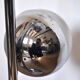 Lampadaire spirale chromé, design 70
