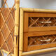 Vintage rattan bookcase Louis Sognot 60s