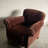 Fauteuil club velours