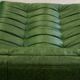 Togo chaise lounge in green leather attributed to Michel Ducaroy for Ligne Roset, 1974