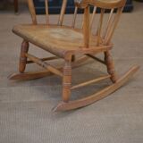 Former vintage beech rocking chair from the 1960s