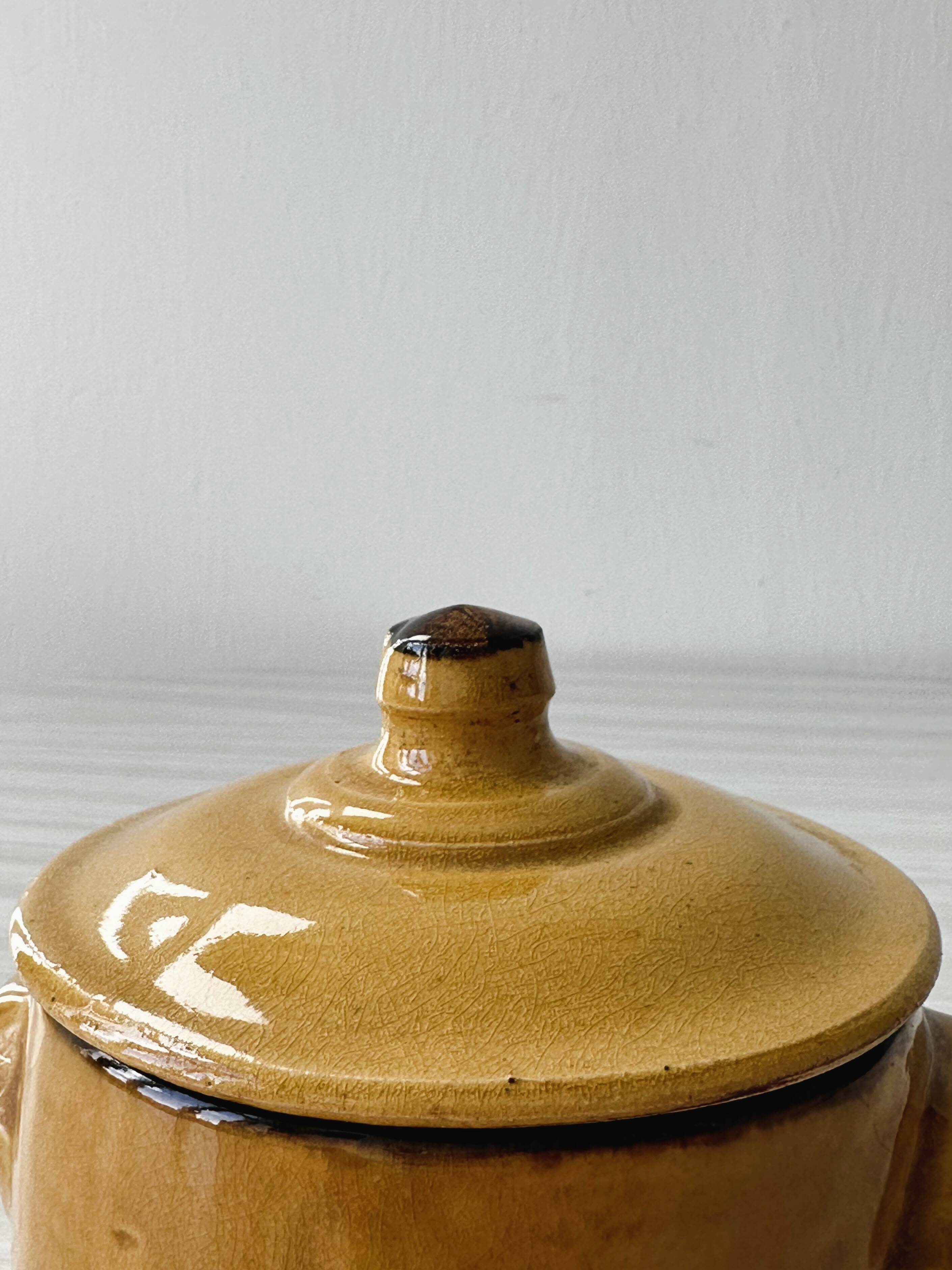 Sucrier - boîte jaune Style Vallauris Aegitna