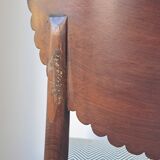 Pair of mahogany gondola chairs – Empire style – 20th century, restored