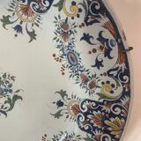 Large round faience dish of Rouen XIX century