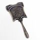 Art Deco hand mirror in bronze 8x17cm
