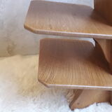 Solid oak bookcase magazine holders 80s