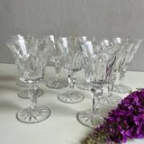 9 St Louis crystal wine glasses