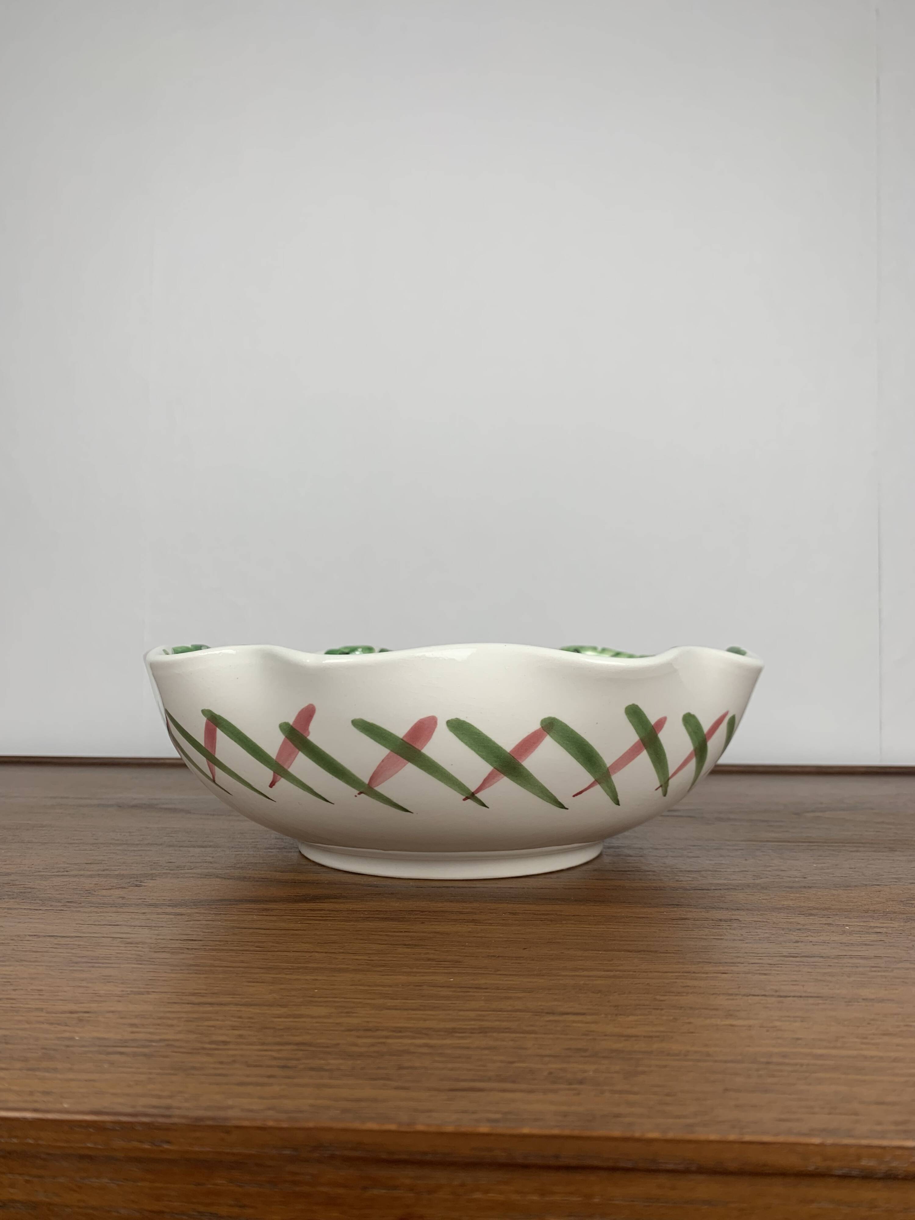 AMANO Vintage Floral Pattern Ceramic Salad Bowl