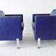 De Sede DS118 pair of blue leather club chairs