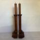 Pair of old candlesticks pic wooden candle
