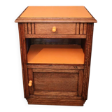 Art Deco orange bedside table