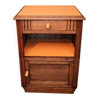 Art Deco orange bedside table