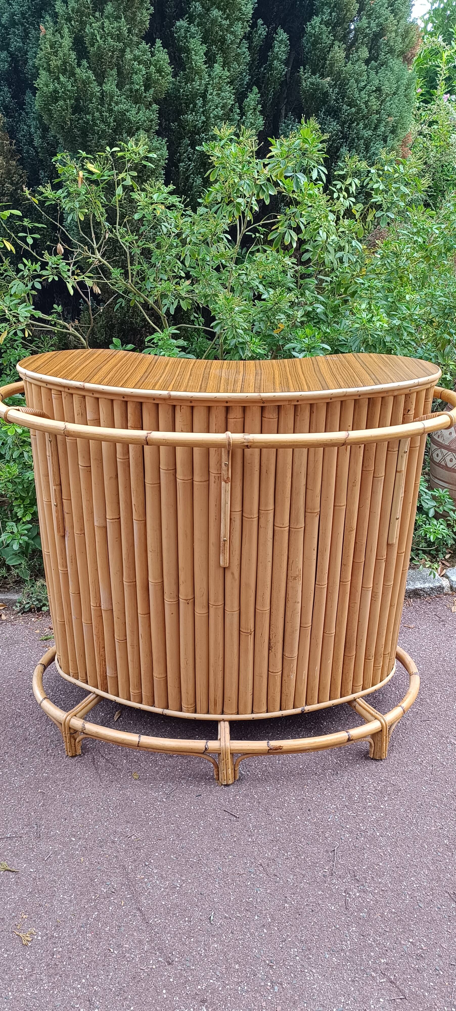 1950s bamboo and rattan tiki bar