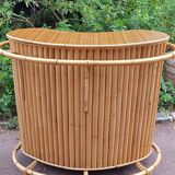 1950s bamboo and rattan tiki bar